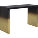 Monaro 52 X 20 inch Black / Antique Brass Console Table